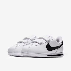 Nike Toddler White and Black Velcro Sneakers Size 5C